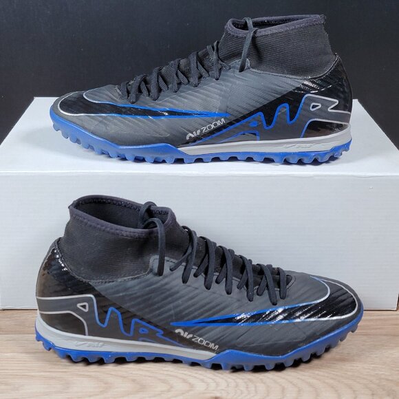 Nike Zoom Mercurial Superfly 9 Academy TF Soccer Shoes Mens 7 Black DJ5629-040 - Picture 1 of 9